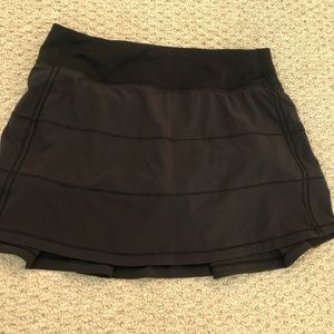 Lululemon Black Pace Rival Skirt w/ Built in Short